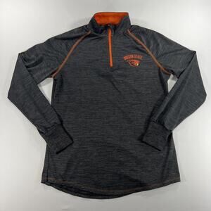 Oregon State Beavers Pullover Sweatshirt Women's Size XL Gray 1/4 Zip Colosseum